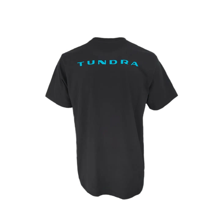 TUNDRA Single-Jersey T-Shirt schwarz Logo Doppelkopf Adler Logo Rücken Türkis