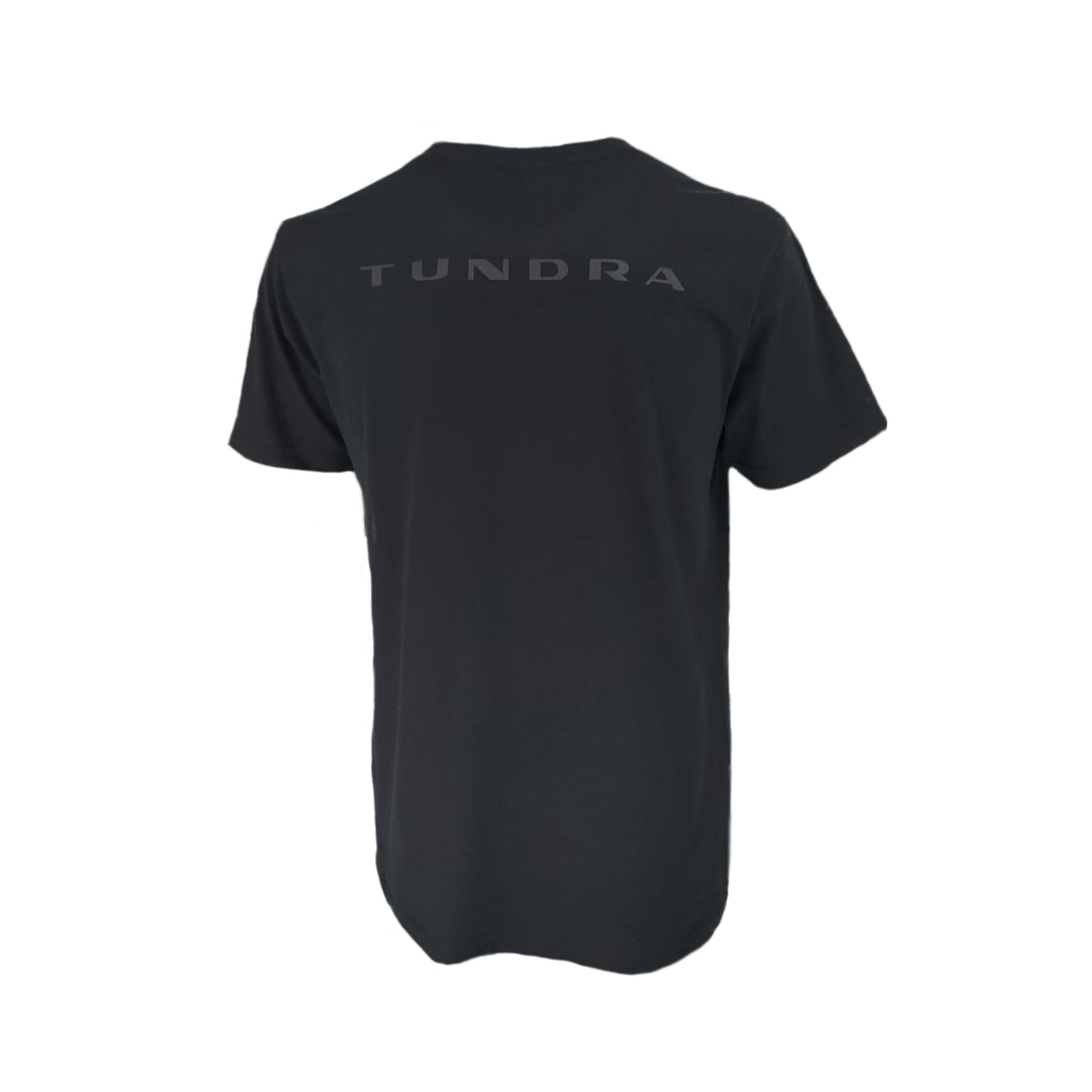 TUNDRA Single-Jersey T-Shirt schwarz Logo Doppelkopf Adler Logo Rücken schwarz einfarbig